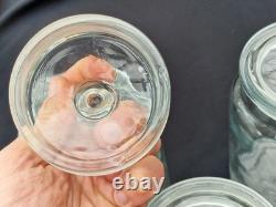 Collection of 6 vintage storage jars kitchenalia food pasta herbs pulses