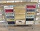 Colourful Industrial Cabinet 13 Metal Grid Drawers 1 Door Storage Compartment