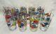 Complete Set Of 14 Hardee's Smurf Glasses. 14 Oz. 1982 &1983 Clear And Crisp