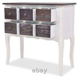 Console Table Cabinet 6 Drawers Hallway Office Bedroom Living Room Sideboard