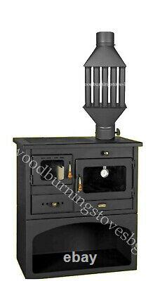 Cooking Wood Burning Stove Oven Cast Iron Top Prity 1P34 10kw. / Heat Exchanger