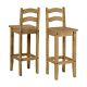Counter Height Stools Bar 2 Chairs Kitchen Farmhouse Set Pair Wooden Vintage