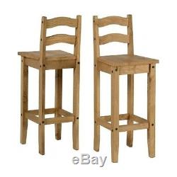 Counter Height Stools Bar 2 Chairs Kitchen Farmhouse Set Pair Wooden Vintage