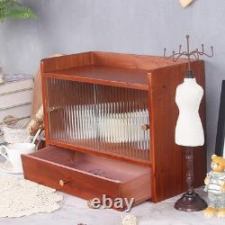 Countertop Cabinet Vintage Tabletop Organizer for Kitchen Living Room Cups