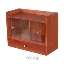 Countertop Cabinet Vintage Tabletop Organizer for Kitchen Living Room Cups