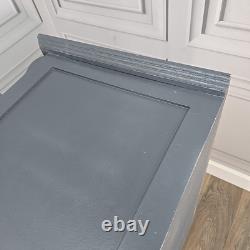 Country Style Painted Grey Wine Rack Cabinet / Sideboard Drawers & Cupboard