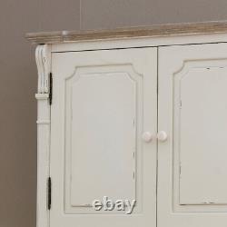 Country cream style vintage wall cabinet cupboard storage unit home furniture