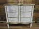 Crackle Mirrored Glass Storage Chest Of Drawers Sideboard Cupboard Console Table