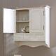 Cream Wall Mounted Cupboard With Drawers Lyon Range Shelving Country Rustic