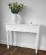 Crisp White Belgravia Style Console Table / Hall Table Shabby/chic