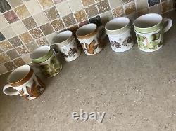 DENBY Heavy MUGS Vintage Retro SIX (6) OF THE BEST VGC