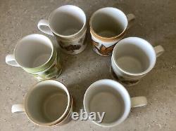 DENBY Heavy MUGS Vintage Retro SIX (6) OF THE BEST VGC