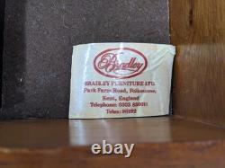 DISPLAY CABINET Bradley Furniture 6 Door Glass Shelves Yew Wood FREE DELIVERY