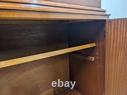 DISPLAY CABINET Bradley Furniture 6 Door Glass Shelves Yew Wood FREE DELIVERY