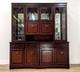Display Cabinet Glass Door Mirror Mahogany Veneer Drawers Cupboard Free Delivery