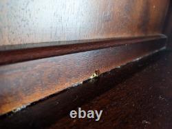 DISPLAY CABINET Glass Door Mirror Mahogany Veneer Drawers Cupboard FREE DELIVERY