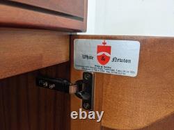 DISPLAY CABINET White & Newton Mirror Back 2 Drawer 2 Cupboard FREE DELIVERY