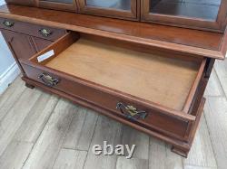 DISPLAY CABINET White & Newton Mirror Back 2 Drawer 2 Cupboard FREE DELIVERY