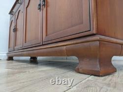 DISPLAY CABINET White & Newton Mirror Back 2 Drawer 2 Cupboard FREE DELIVERY