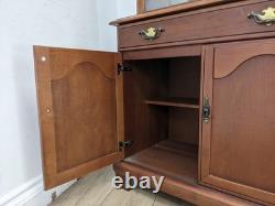 DISPLAY CABINET White & Newton Mirror Back 2 Drawer 2 Cupboard FREE DELIVERY
