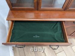 DISPLAY CABINET White & Newton Mirror Back 2 Drawer 2 Cupboard FREE DELIVERY