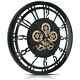 Dorboker Moving Gears Wall Clock Large Modern Metal Clocks 53.5cm, Black Gold Ara