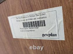 DRESSER Vintage Newplan Oak Veneer Glass Doors 5 Cupboards Shelves FREE DELIVERY