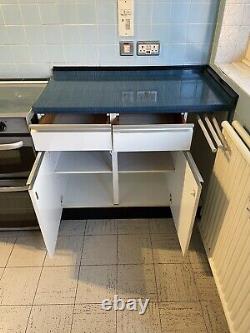 Dainty maid Retro 1970s Kitchen Side Unit & Cupboards With Towel Rails 1m