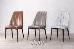 Dining Chairs Faux Leather Chair Kitchen Chair Restaurant Chair Vintage Brown