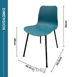 Dining Chairs Set of 4 Retro Tulip Kitchen Chairs Metal Leg Plastic Office Chair