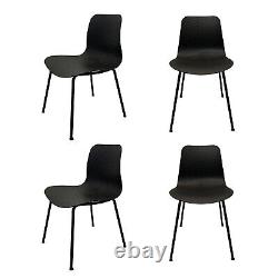 Dining Chairs Set of 4 Retro Tulip Kitchen Chairs Metal Leg Plastic Office Chair