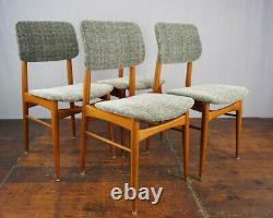 Dining Room Chairs Vintage 4x Kitchen 60er mid-Century Danish 60s