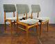 Dining Room Chairs Vintage 4x Kitchen 60er Mid-century Danish 60s