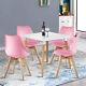 Dining Table And 4 Chairs Set Wooden Legs Retro Dining Room Chair Kitchen Home