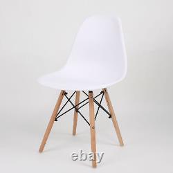 Dining Table and Chairs 4 6 Set Wooden legs Retro dining Room Chair Grey Kitchen