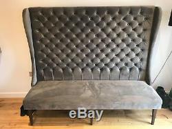 Dining booth bench fixed banquette seating classic vintage chair