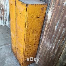 Double Industrial Lockers Retro Vintage Upcycled Funky 2 Door Storage Embossed