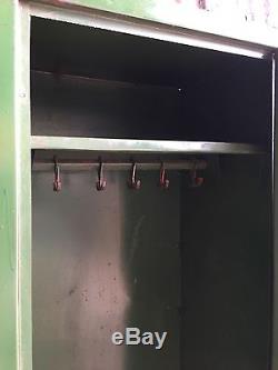 Double Industrial Vintage Lockers, Upcycled Military Funky Retro 2 Door Workshop