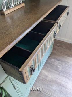 Dresser Display Cabinet Vintage Green Upcycled