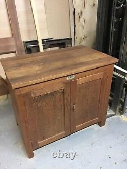 Dryad Of Leicester Arts And Crafts Wooden Cupboard Retro Vintage Kitchen Island