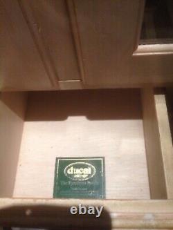 Ducal Limed Pine Small Dresser Cupboard Upper Glass Doors Base Drawers & Doors