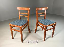 EB6312 Two Vintage Kitchen Dining Chairs Beech Bentwood Retro MCM MDIN