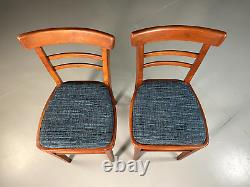 EB6312 Two Vintage Kitchen Dining Chairs Beech Bentwood Retro MCM MDIN