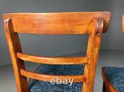 EB6312 Two Vintage Kitchen Dining Chairs Beech Bentwood Retro MCM MDIN