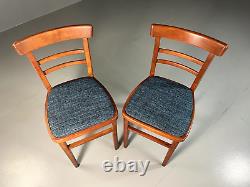 EB6312 Two Vintage Kitchen Dining Chairs Beech Bentwood Retro MCM MDIN