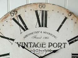 EXTRA LARGE 60cm SHABBY CHIC WALL CLOCK ANTIQUE VINTAGE STYLE ROUND NEW & BOXED