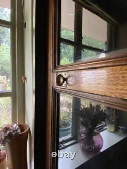 Early C20th Vintage Oak Library Bookcase Glazed Display China Cabinet Cupboard