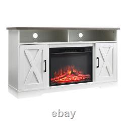 Electric Fireplace TV Stand Surround Set With Insert Cabinet Entertainment Unit