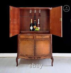 Epstein Drinks Cabinet, Cocktail Cabinet, Walnut Burr, Vintage Drinks Cabinet