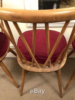 Ercol 1960 Table And 4 Chiltern Candlestick Chairs